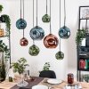Ripoll Suspension, Boule lumineuse, Suspension Écru, Noir, 8 lumières