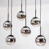 Gastor Suspension, Boule lumineuse, Suspension Chrome, Clair, Fumé, 6 lumières