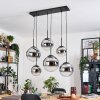 Gastor Suspension, Boule lumineuse, Suspension Chrome, Clair, Fumé, 6 lumières