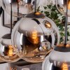 Gastor Suspension, Boule lumineuse, Suspension Chrome, Clair, Fumé, 6 lumières