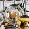 Gastor Suspension, Boule lumineuse, Suspension Ambre, Or, Clair, Fumé, 6 lumières
