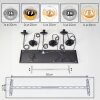Gastor Suspension, Boule lumineuse, Suspension Ambre, Or, Clair, Fumé, 6 lumières