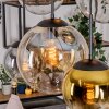 Gastor Suspension, Boule lumineuse, Suspension Ambre, Or, Clair, Fumé, 6 lumières