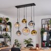 Gastor Suspension, Boule lumineuse, Suspension Ambre, Or, Clair, Fumé, 6 lumières