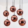 Gastor Suspension, Boule lumineuse, Suspension Cuivré, 6 lumières