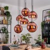 Gastor Suspension, Boule lumineuse, Suspension Clair, Cuivré, 6 lumières