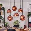 Gastor Suspension, Boule lumineuse, Suspension Clair, Cuivré, 6 lumières