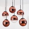 Gastor Suspension, Boule lumineuse, Suspension Clair, Cuivré, 6 lumières