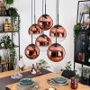 Gastor Suspension, Boule lumineuse, Suspension Clair, Cuivré, 6 lumières