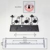 Gastor Suspension, Boule lumineuse, Suspension Clair, Cuivré, 6 lumières