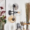 Koyoto Boule lumineuse, Applique murale Ambre, Clair, Fumé, 3 lumières