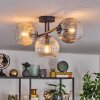Gastor Plafonnier, Boule lumineuse Ambre, Clair, Fumé, 3 lumières