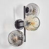 Ripoll Boule lumineuse, Applique murale Ambre, Clair, Fumé, 3 lumières
