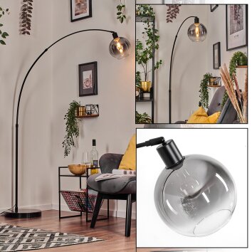 Koyoto Lampadaire Noir, 1 lumière