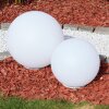 Ilorn Boule lumineuse, Borne lumineuse, Eclairage de chemin LED Blanc, 2 lumières, Télécommandes