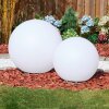 Ilorn Boule lumineuse, Borne lumineuse, Eclairage de chemin LED Blanc, 2 lumières, Télécommandes