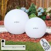 Ilorn Boule lumineuse, Borne lumineuse, Eclairage de chemin LED Blanc, 2 lumières, Télécommandes