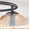 Koyoto Plafonnier, Boule lumineuse Ambre, Clair, Fumé, 3 lumières