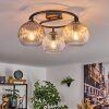 Koyoto Plafonnier, Boule lumineuse Ambre, Clair, Fumé, 3 lumières