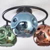 Ripoll Plafonnier, Boule lumineuse Bleu, Vert, Cuivré, 3 lumières