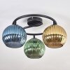 Koyoto Plafonnier, Boule lumineuse Bleu, Or, Vert, 3 lumières