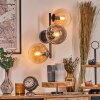 Gastor Boule lumineuse, Applique murale Ambre, Clair, Fumé, 3 lumières
