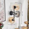 Gastor Boule lumineuse, Applique murale Ambre, Clair, Fumé, 3 lumières