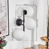 Gastor Boule lumineuse, Applique murale Blanc, 3 lumières