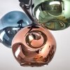 Ripoll Plafonnier, Boule lumineuse Bleu, Vert, Cuivré, 3 lumières