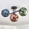Ripoll Plafonnier, Boule lumineuse Bleu, Vert, Cuivré, 3 lumières