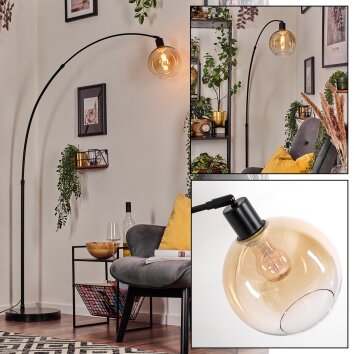 Koyoto Lampadaire Noir, 1 lumière