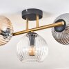 Koyoto Plafonnier, Boule lumineuse Or, Noir, 3 lumières