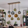 Ripoll Suspension, Boule lumineuse, Suspension Écru, Noir, 8 lumières