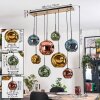 Ripoll Suspension, Boule lumineuse, Suspension Écru, Noir, 8 lumières