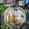 Ripoll Suspension, Boule lumineuse, Suspension grappe Ambre, Clair, Fumé, 4 lumières