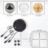 Ripoll Suspension, Boule lumineuse, Suspension grappe Ambre, Clair, Fumé, 4 lumières