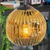 Ripoll Suspension, Boule lumineuse, Suspension grappe Or, Clair, Cuivré, Fumé, 4 lumières