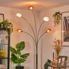 Nikkala Lampadaire Chrome, Blanc, 5 lumières