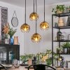 Ripoll Suspension, Boule lumineuse, Suspension grappe Or, Clair, 4 lumières