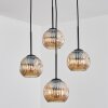 Ripoll Suspension, Boule lumineuse, Suspension grappe Ambre, 4 lumières
