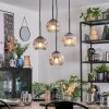 Ripoll Suspension, Boule lumineuse, Suspension grappe Clair, Fumé, 4 lumières