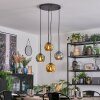 Ripoll Suspension, Boule lumineuse, Suspension grappe Bleu, Or, Vert, 4 lumières