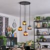 Koyoto Suspension, Boule lumineuse, Suspension grappe Bleu, Or, Vert, Cuivré, 4 lumières