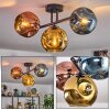 Ripoll Plafonnier, Boule lumineuse Bleu, Or, Cuivré, 3 lumières
