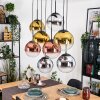 Gastor Suspension, Boule lumineuse, Suspension Chrome, Or, Clair, Cuivré, Fumé, 8 lumières