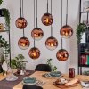 Gastor Suspension, Boule lumineuse, Suspension Clair, Cuivré, 8 lumières