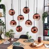 Gastor Suspension, Boule lumineuse, Suspension Clair, Cuivré, 8 lumières