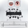 Gastor Suspension, Boule lumineuse, Suspension Clair, Cuivré, 8 lumières