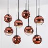 Gastor Suspension, Boule lumineuse, Suspension Clair, Cuivré, 8 lumières