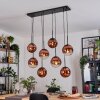 Gastor Suspension, Boule lumineuse, Suspension Clair, Cuivré, 8 lumières